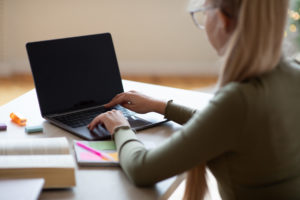 a person using a laptop