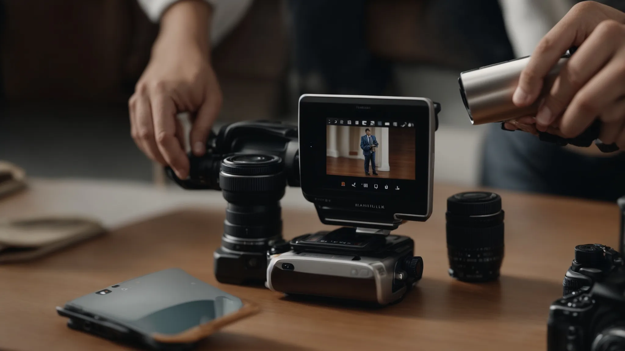 a creator films a product review video, seamlessly integrating clickable links to their online store showcasing the items featured.