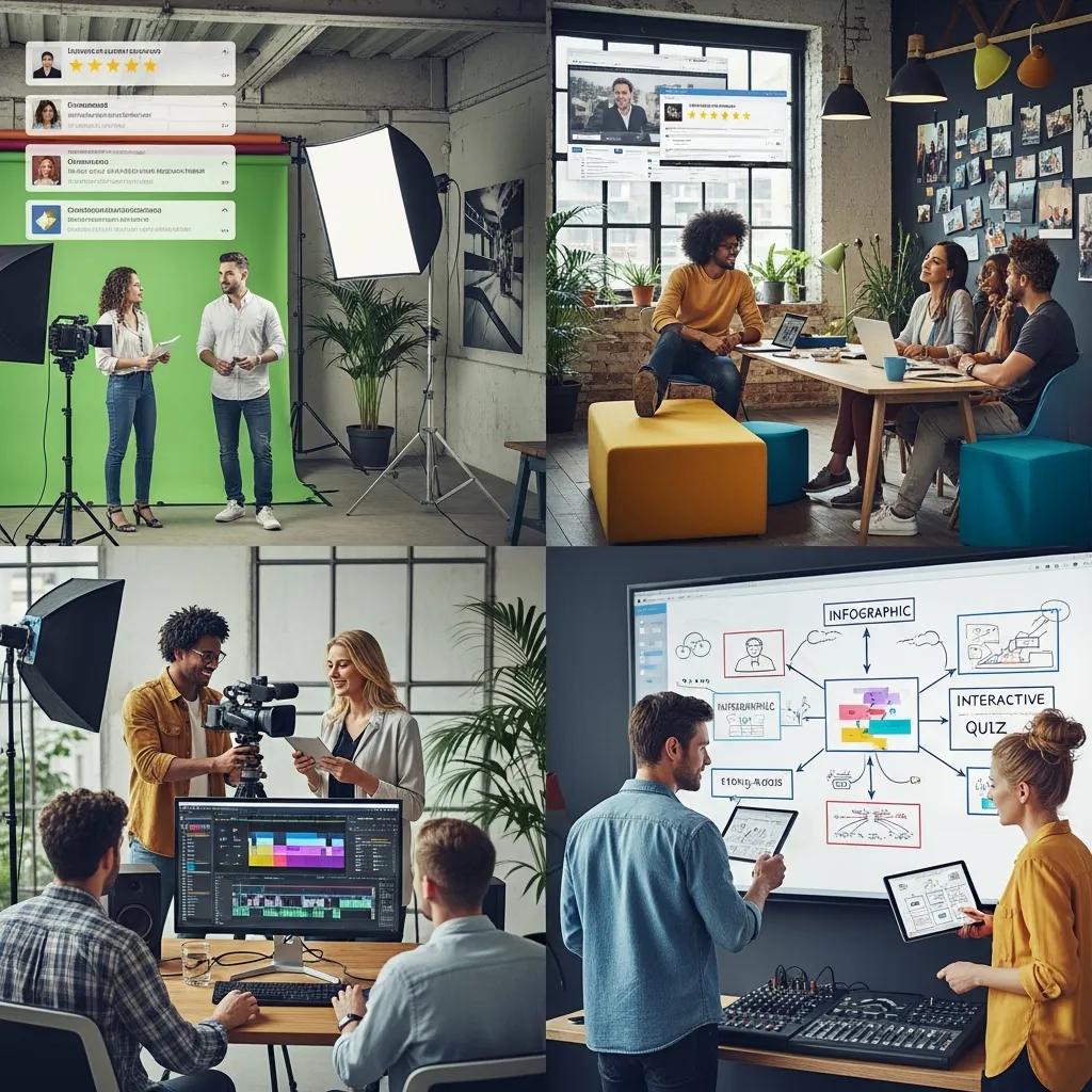 Creative workspace showcasing effective content marketing strategies in action